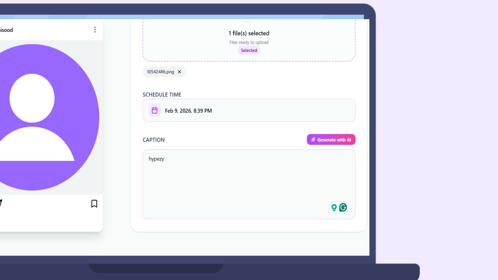 HypeZy - Connected Instagram Account